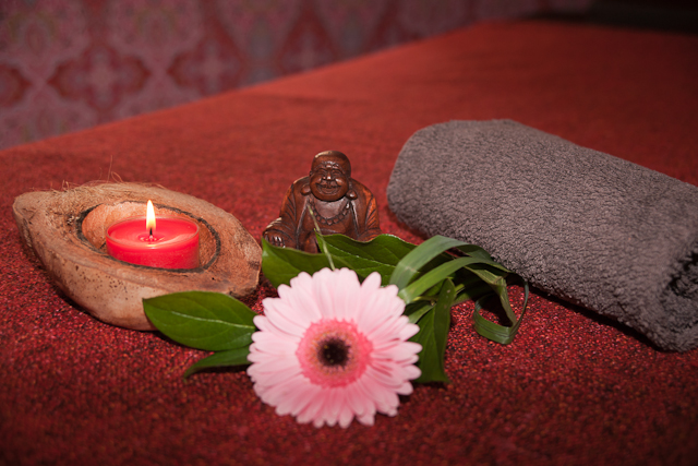 Blumen und Buddha